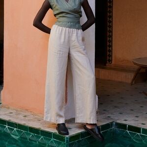 Linenfox - Brenna Linen Trousers - Natural Grey - XS